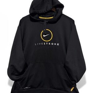 Nike Black Hoodie with Yellow Accents